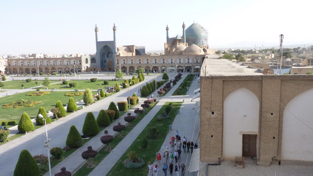 Isfahan Touristen auf dem Platz des Imams