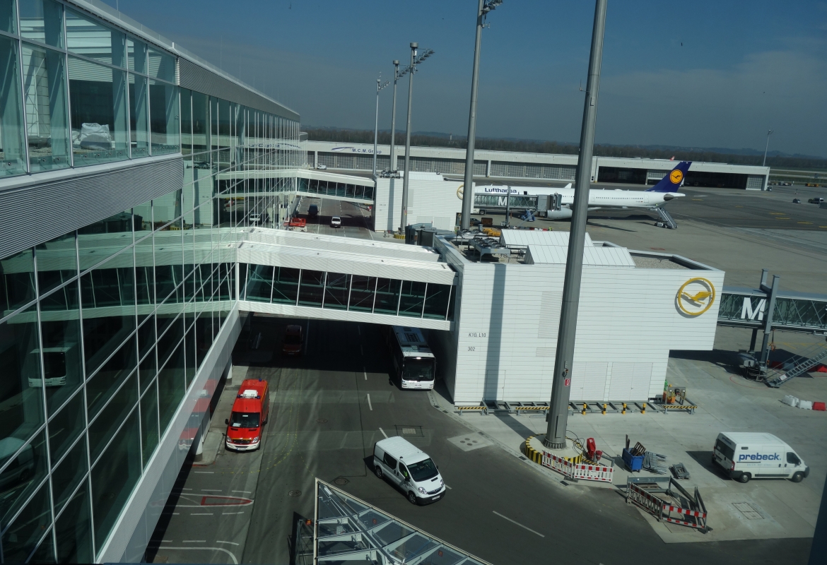 Kurz vor der offiziellen Eröffnung: Der Satellit am Terminal 2 des Flughafens München.
